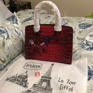 Hermès style ostrich purse brand new NWOT